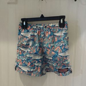 Vineyard Vines Boys Coral Fish Swim Trunks Size 5